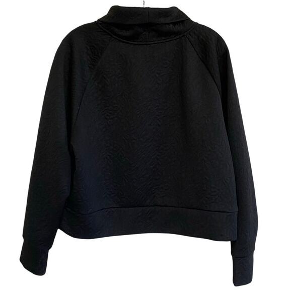 Juicy Couture Sport Black‎ Quilted Crop Funnel Neck Pullover Sweatshirt- L - Picture 7 of 15